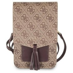 Сумка клатч GUESS, коричневый