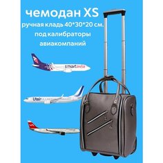 Чемодан Bags Lab, 25 л, размер S, серебро