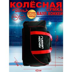 Сумка-баул Bitex, 116 л, 37х42х75 см, Черный/Красный