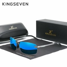 Солнцезащитные очки KINGSEVEN, синий/серебристый