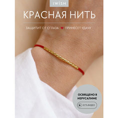 Браслет-нить IWISH, 1 шт., размер 22 см, размер one size, красный