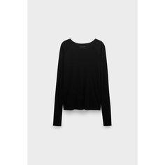 Лонгслив Andrea Yaaqov double layer crewneck, размер 56, , черный