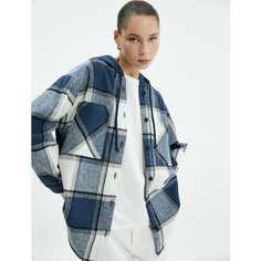 Рубашка KOTON, размер 34, синий