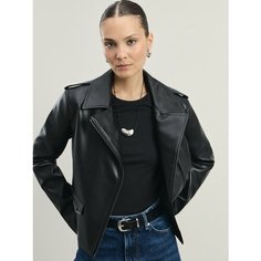 Кожаная куртка Zarina, размер XL (RU 50)/170, чёрный