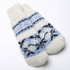 Варежки Стильная шерсть, размер 20/23, бежевый