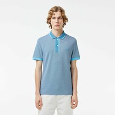 Поло LACOSTE, размер T5, серо-голубой