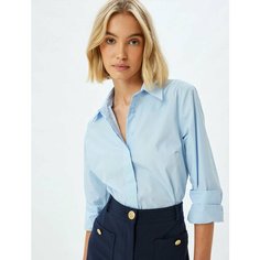 Рубашка KOTON, размер 44, синий