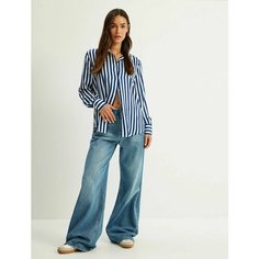 Рубашка KOTON, размер 34, темно-синий