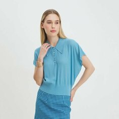 Поло Maison David, размер M, серый, голубой