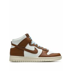 Кроссовки NIKE Dunk Hi Retro PRM, размер 14 US (NIKE US), серебристый