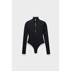 Боди JACOB LEE body with front zipper glossy, размер 42, черный