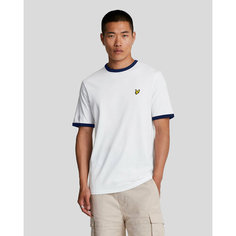 Футболка Lyle & Scott Ringer T-Shirt, размер L, white/navy