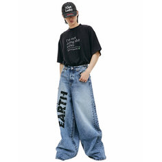 Джинсы Vetements Made on earth, размер 32, голубой