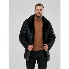 Кожаная куртка INDIWEAR, размер 52, черная