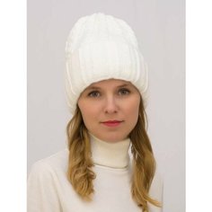 Шапка бини LanaCaps Марта, размер 56-58, белый