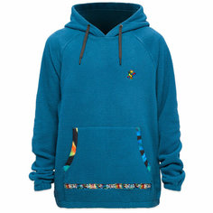 Толстовка 686 ТОЛСТОВКА 686 MNS BUTTERMILK SHERPA FLEECE PULLOVER HOODY, размер S, , синий