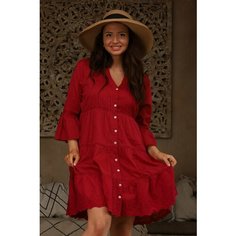 Платье Naemy beach, размер L/XL, бордовый
