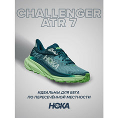 Кроссовки HOKA Challenger ATR 7, полнота B (US)/ на среднюю стопу, размер US7.5B/UK6/EU39 1/3/JPN24.5, зеленый, бирюзовый