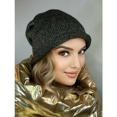 Шапка бини Lesnikova Design, размер 56-62, бронзовый
