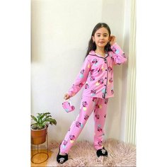 Пижама , размер 7/8, розовый Rena Kids