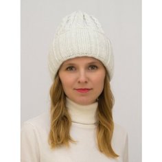Шапка бини LanaCaps Марта, размер 56-58, молочный