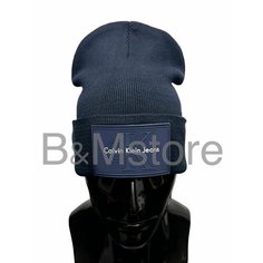Шапка бини , размер 54-60, синяя Нет бренда