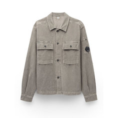 Рубашка C.P. COMPANY corduroy buttoned utility overshirt, размер 52, серый