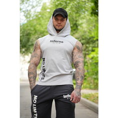 Майка Inferno Style Майка Ассасин "NO LIMITS" INFERNO style М-003-001, 1 шт., размер 2XL, серый меланж