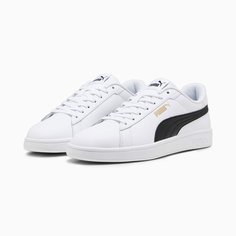 Кеды PUMA Smash 3.0 L Jr, размер 6 UK, белый/черный