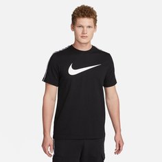 Футболка спортивная NIKE Repeat, размер L, Black/Black/White