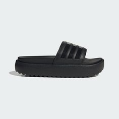 Шлепанцы adidas Adilette Platform, размер 4 UK, core black/core black/core black