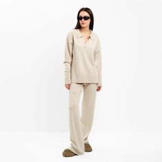 Костюм спортивный MIST, размер 44, бежевый