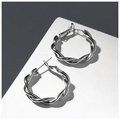 Серьги Queen Fair, размер 25 мм, серебристый