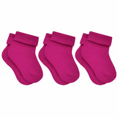 Носки RuSocks Базовая коллекция, 3 пары, размер 9-10, , малиновый
