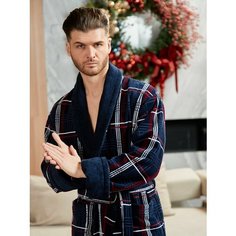 Халат LIDER TEKSTIL, размер XL, бордовый, белый
