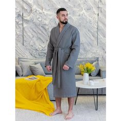 Халат BARAHOME, размер 58/60, серый
