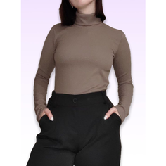 Лонгслив Водолазка кашемир, тонкая и теплая, размер S, , кофейный Astoria Di