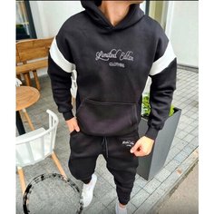 Костюм спортивный Jools Fashion, размер 52, черный