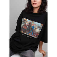 Футболка RETRIKA, размер Extra Oversize, чeрный