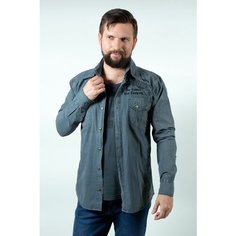 Рубашка Crown, размер XXL, серый..