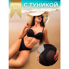 Купальник Купальник с туникой-кольчугой Jaberny, размер 42, 07 black Made In Love