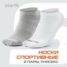 Носки Starfit, комплект, 2 пары, размер 43-46, белый/серый