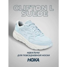 Кроссовки HOKA Clifton L Suede, полнота D, размер US8D/UK7.5/EU41 1/3/JPN26, голубой