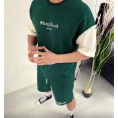 Костюм спортивный Jools Fashion, размер XXL, белый, бирюзовый