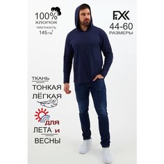 Футболка FIXXSELFIXX, размер 50, темно-синий