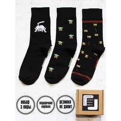 Носки SNUGSOCKS, комплект, 3 пары, размер 36-41, черный..