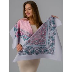 Платок ,75х75 см, серый Нет бренда