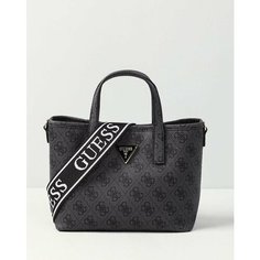 Сумка шоппер GUESS, фактура гладкая, серый
