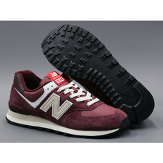 Кроссовки New Balance 574, полнота D, размер 9,5 US, бордовый