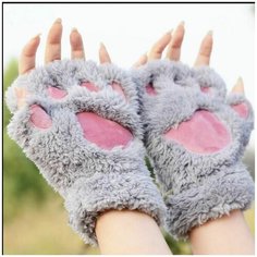 Перчатки , размер 17, серый Gloves Mittens